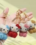 Cherry bag charm with gold hardware