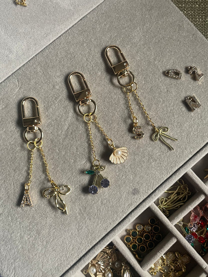 Initial Bow Bag Charm