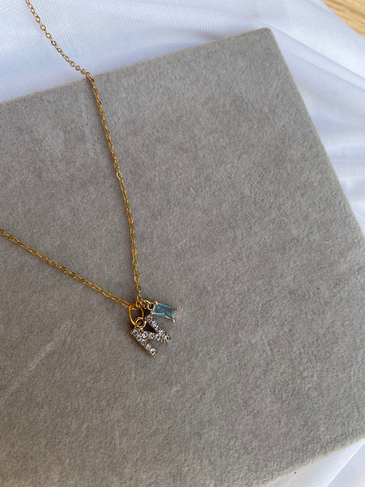 Topaz Initial Necklace