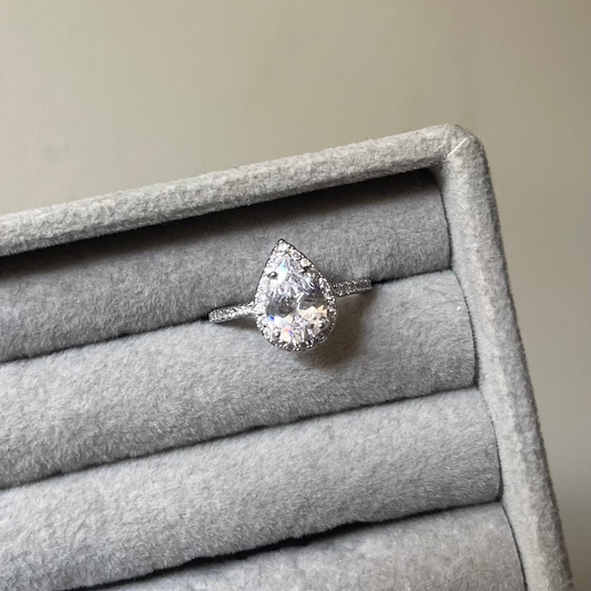 Pear Cut Solitaire Ring