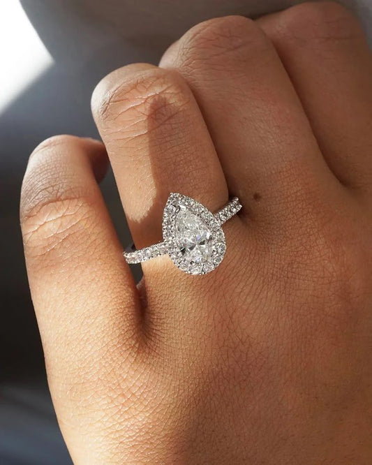 Pear Cut Solitaire Ring