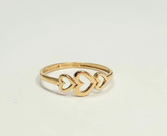 18k Triple Heart Ring