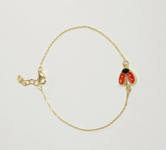 18k Lady Bug Bracelet