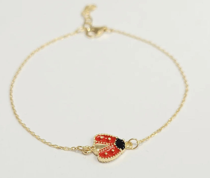 18k Lady Bug Bracelet