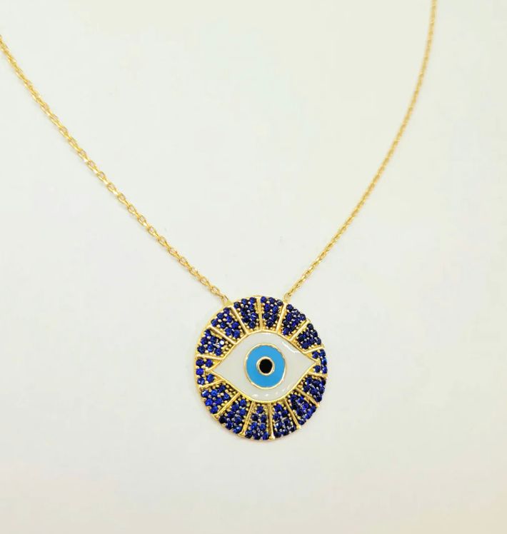 18k Evil Eye Necklace