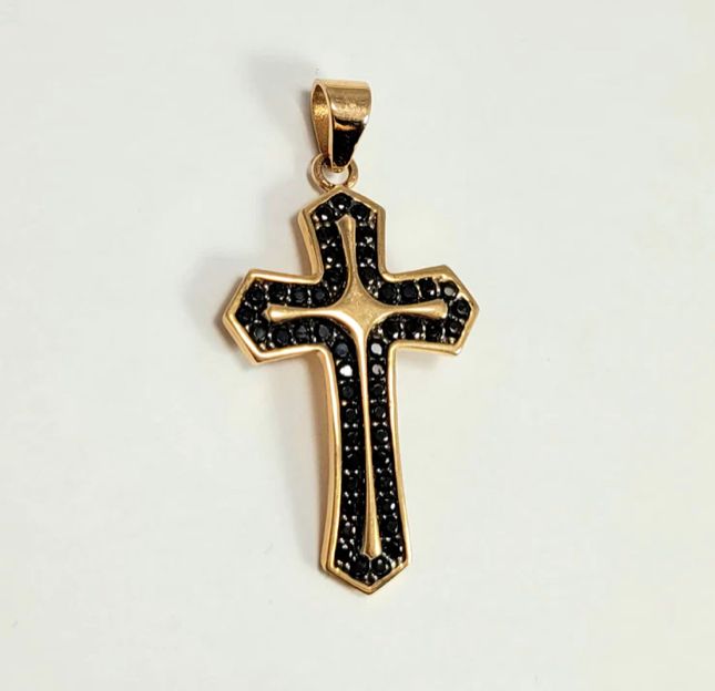 18k Rose Gold Cross Pendant