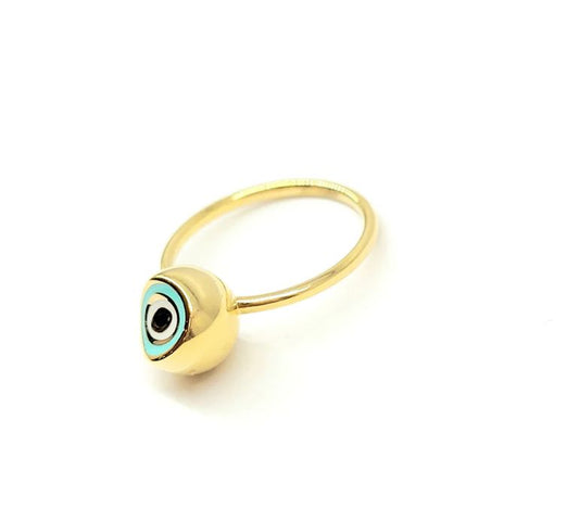 18k Evil Eye Ring