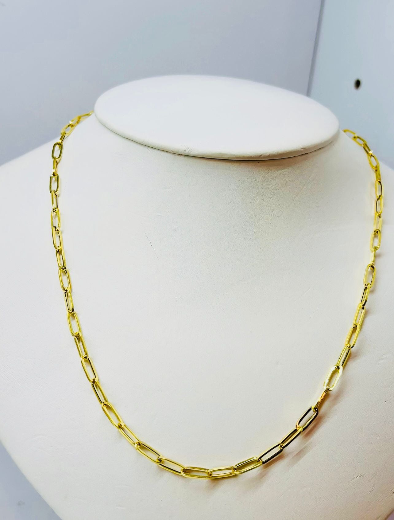 18k Paper Clip Necklace