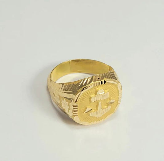 18k Anchor Men's Ring