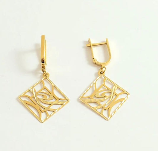 Laser Cut Dangle Earrings