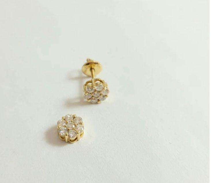 Flower Diamond Cluster Earrings